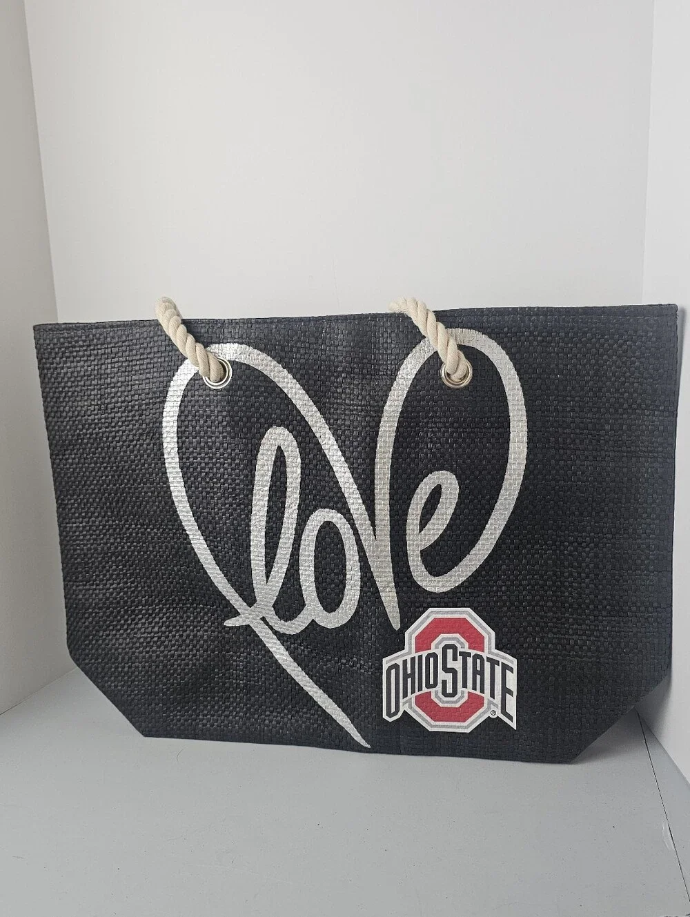 Littlearth NCAA Love Tote Bag Ohio State Buckeyes Fan Game Rope Handles NWOT